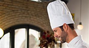 Roll Drap Gorro Cocina-Cheff Blanco