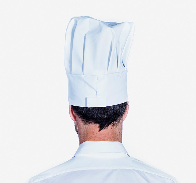 Roll Drap Gorro Cocina-Cheff Blanco