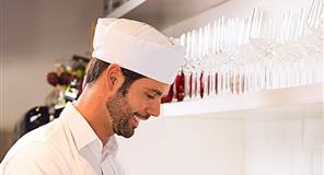 Roll Drap Gorro Barman Blanco