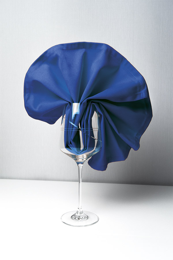 Servilleta Tela Raso Satén 54x54cm Color Azul (50% Poliéster / 50% Algodón)