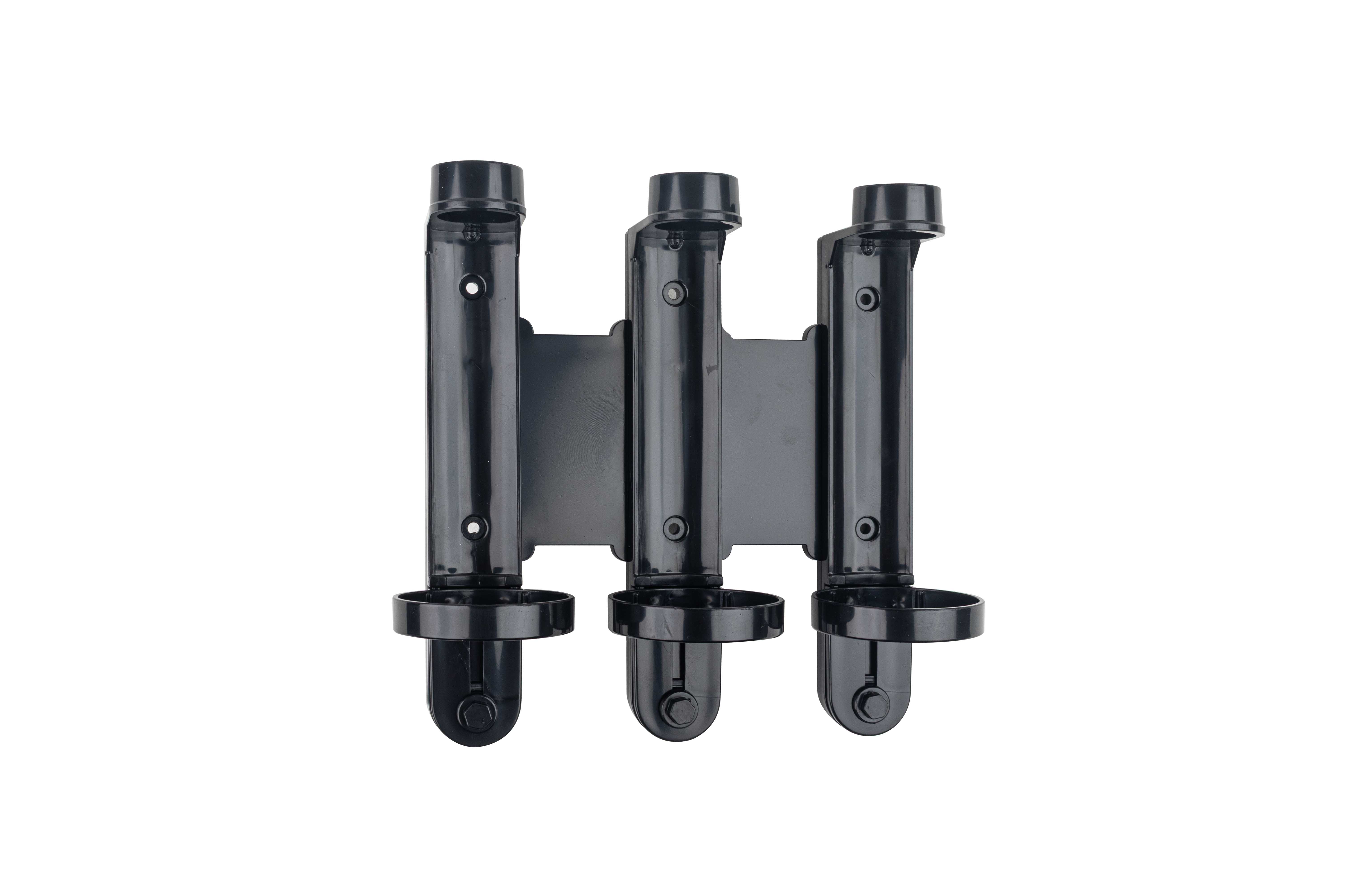 Soporte Dosificador Pared Negro Triple