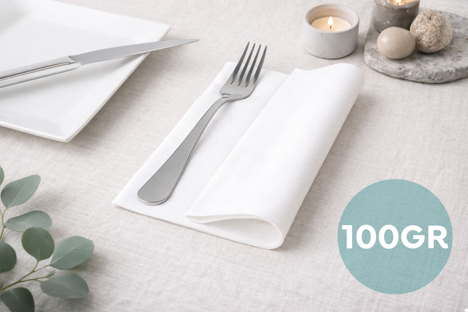 Servilletas Softex 40x40cm 100gr Blanco, 360uds
