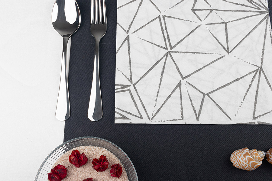 Servilletas Softex 48x48cm 70gr Blanco Deco. Funky, 400uds