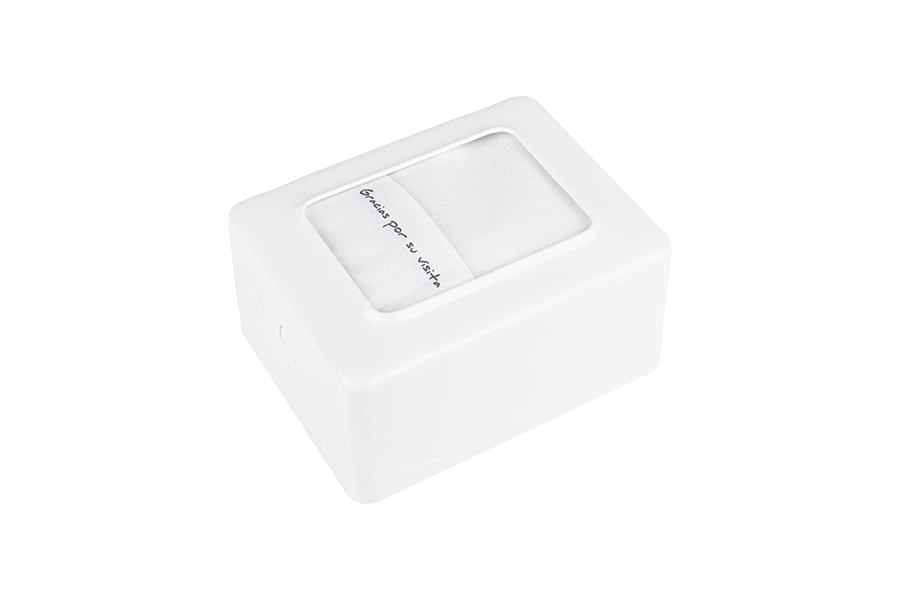 Servilletero Miniservis Horizontal 17x17cm Blanco, 12uds.