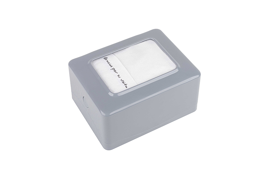 Servilletero Miniservis Horizontal 17x17cm Gris, 12uds.