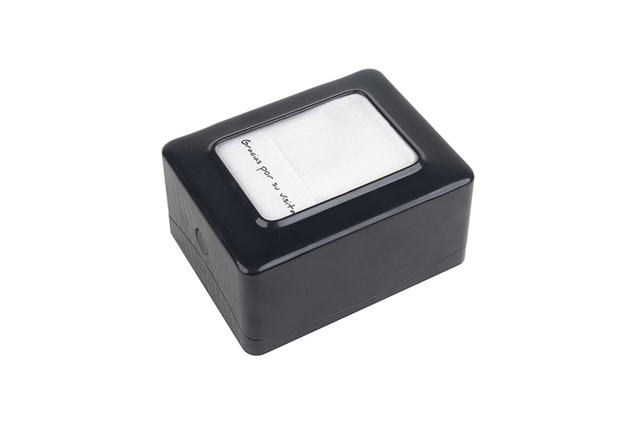 Servilletero Miniservis Horizontal 17x17cm Negro, 12uds.