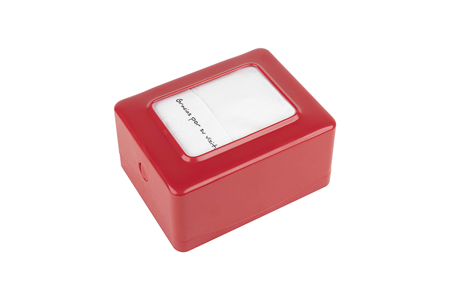 Servilletero Miniservis Horizontal 17x17cm Rojo, 12uds.