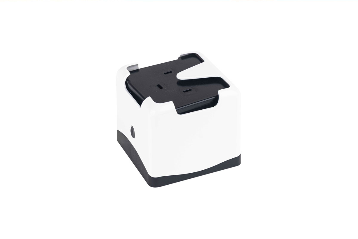 Servilletero WINDLOCK 20x20cm Tapa Blanca y Base Negra, 12uds.