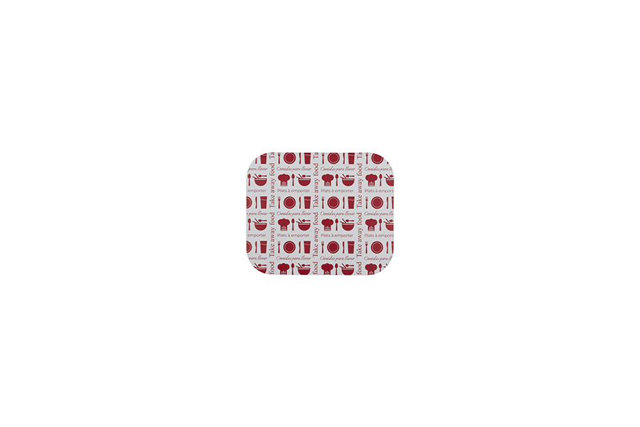 Tapa Envase Aluminio Rectangular 400ml, 1000uds