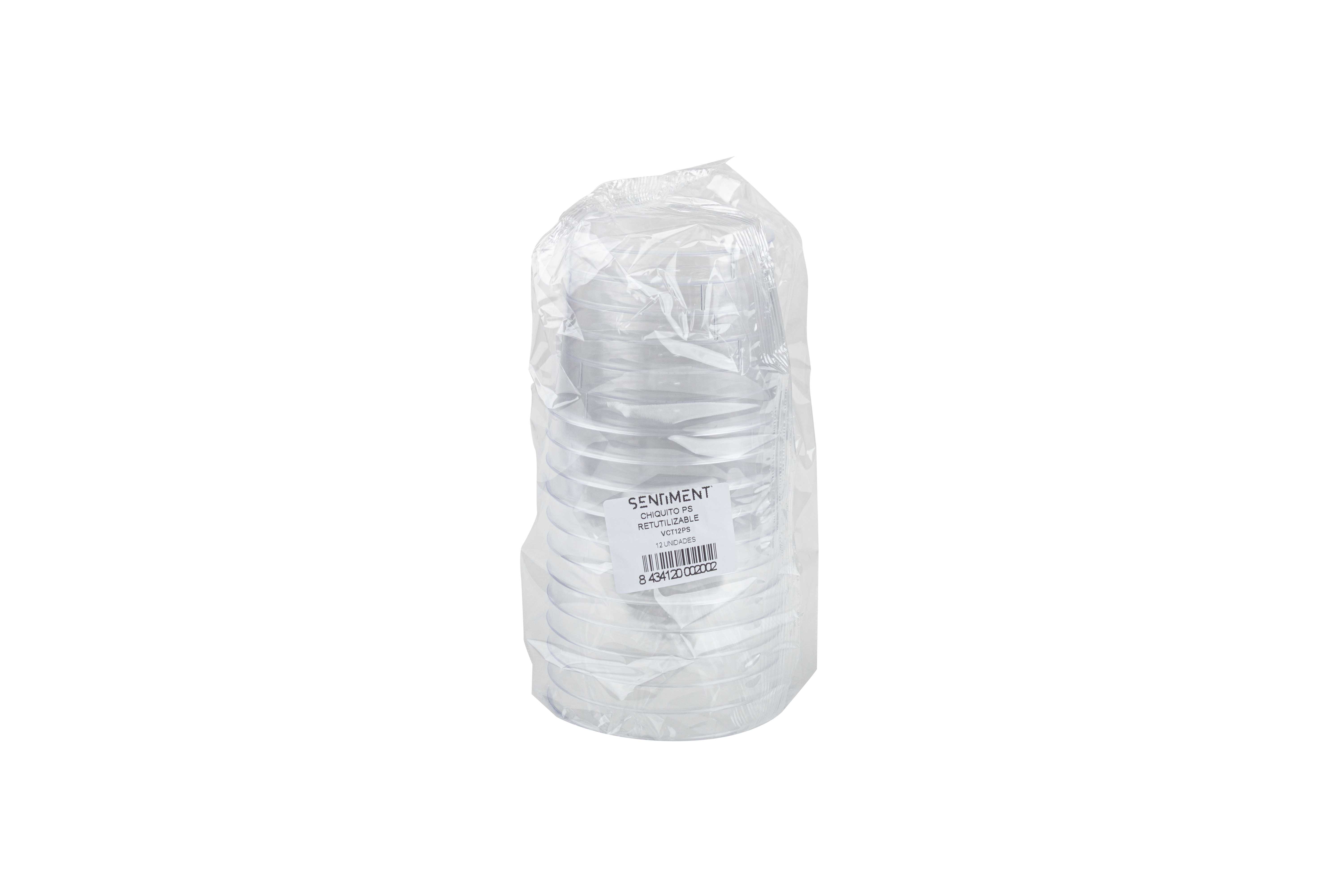 Vaso Chiquito PS Reutilizable, 12uds x 40pq