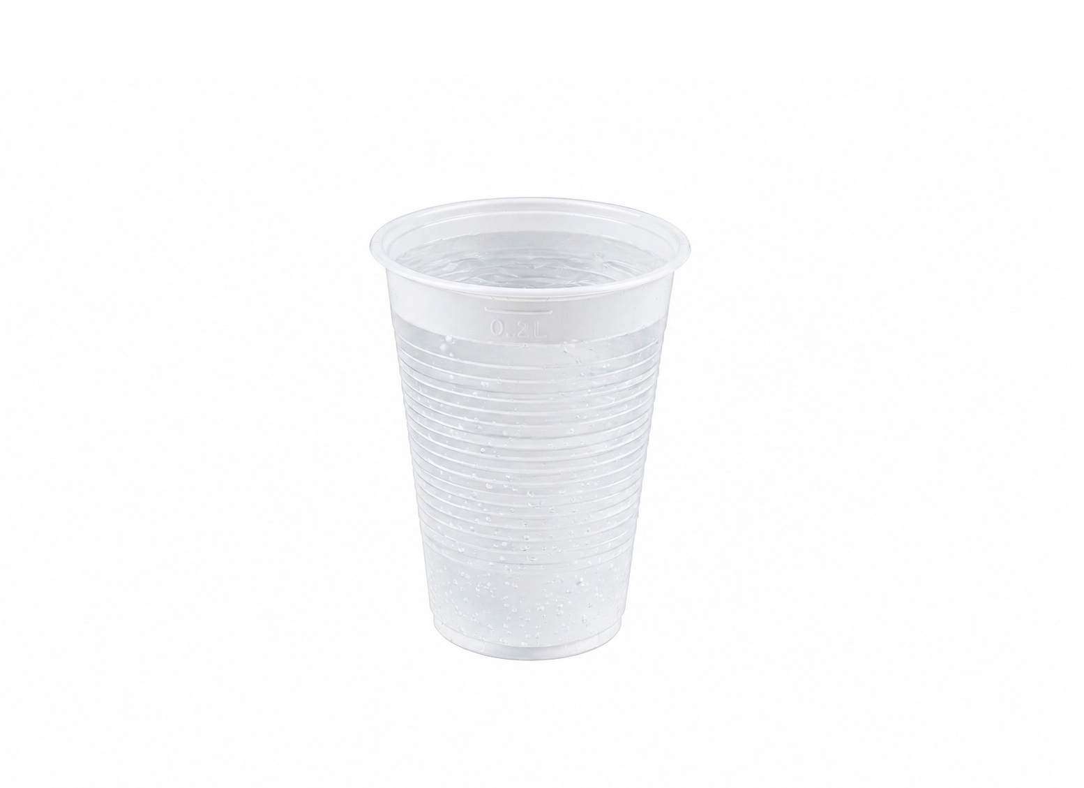 Vaso Reutilizable PP 220cc Blanco, 100uds x 30pq