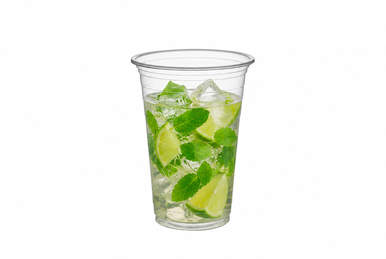 Vaso Reutilizable PP 500cc Transparente, 25uds x 16pq