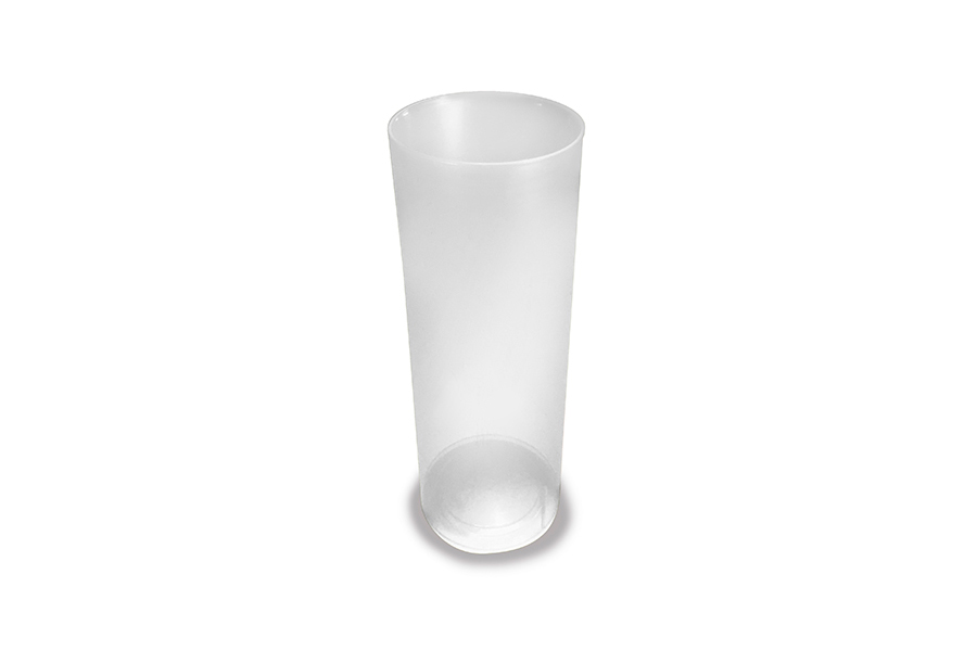 Vaso Tubo PP 300cc Transparente, 500uds